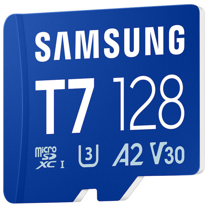 Samsung MB-MB128T-WW T7 Scheda microSDXC 128 GB UHS-I U3 V30 A2 170 MB-s colore Blu