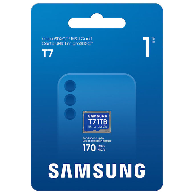 Samsung MB-MB1T0T-WW T7 Scheda microSDXC 1 TB UHS-I U3 V30 A2 170 MB-s colore Blu