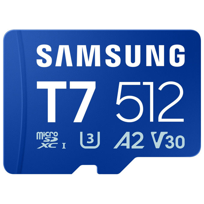 Samsung MB-MB512T-WW T7 Scheda microSDXC 512GB UHS-I U3 V30 A2 170 MB-s colore Blu