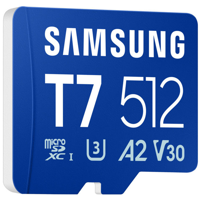 Samsung MB-MB512T-WW T7 Scheda microSDXC 512GB UHS-I U3 V30 A2 170 MB-s colore Blu