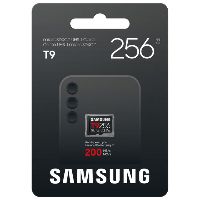 Samsung MB-MH256TWW T9 Scheda microSD 256 GB MicroSDXC UHS-I U3 V30 A2 200 MB-s 130 MB-s colore Nero