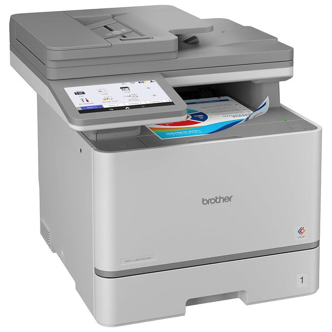 Brother MFCL8970CDW Stampante Multifunzione Laser Colori A4 31 ppm Stampa Copia Scansione Fax Fronte Retro ADF WiFi LAN NFC Touchscreen 7'' colore Bianco