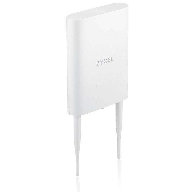 Zyxel NWA55BE Access Point Outdoor Wi-Fi 7 Dual Radio 2.4 5 GHz 5100 Mbit-s PoE IP55 1 Porta LAN Gestito da Cloud colore Bianco