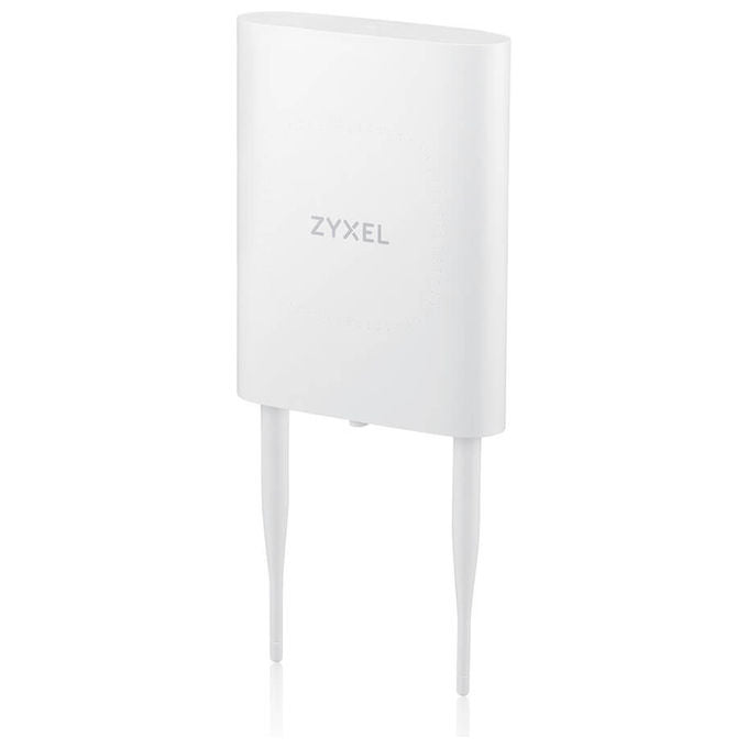Zyxel NWA55BE Access Point Outdoor Wi-Fi 7 Dual Radio 2.4 5 GHz 5100 Mbit-s PoE IP55 1 Porta LAN Gestito da Cloud colore Bianco