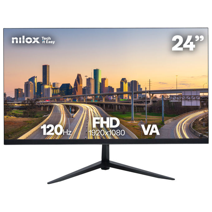 Nilox NXM24FHD1205 Monitor PC 24'' VA Full HD 1920x1080 120Hz 1ms HDMI VGA VESA colore Nero