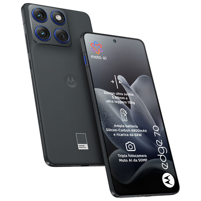 Motorola PBA50064IT Edge 70 Smartphone 5G 6.7'' AMOLED 12GB 512GB Snapdragon 7 Gen 4 50MP IP68 TurboPower 68W colore Grigio