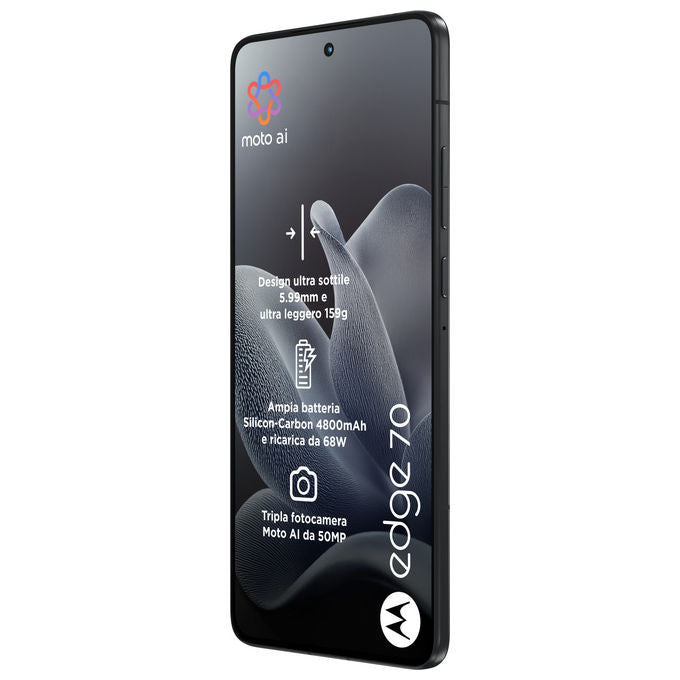 Motorola PBA50064IT Edge 70 Smartphone 5G 6.7'' AMOLED 12GB 512GB Snapdragon 7 Gen 4 50MP IP68 TurboPower 68W colore Grigio