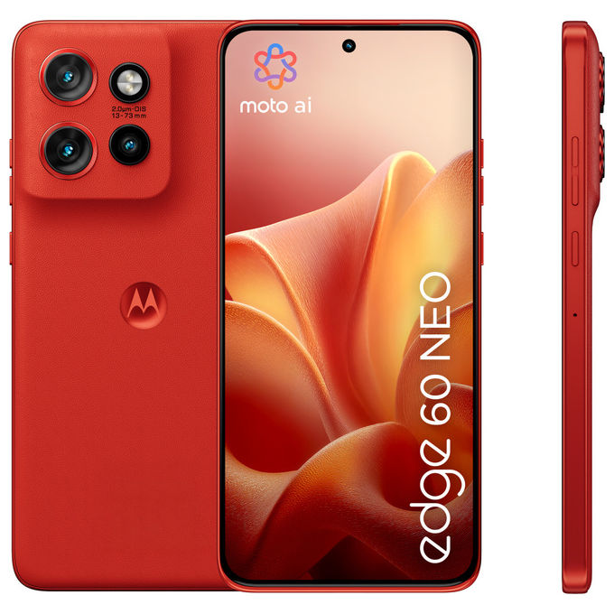 Motorola PBA80035IT Edge 60 Neo Smartphone 5G 8GB 256GB Display 6.36'' pOLED 120Hz Tripla Camera 50MP Android 15 colore Rosso