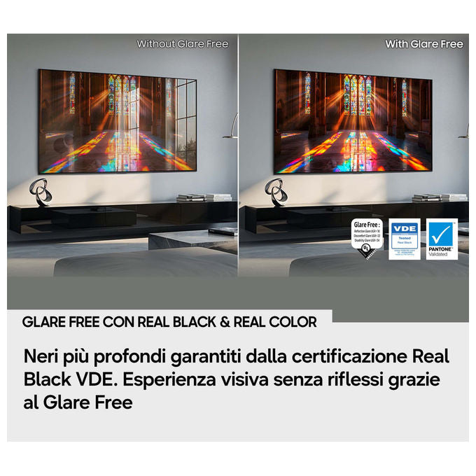 Samsung QE55S90HAEXZT OLED AI TV 55'' 4K Smart TV OLED HDR+ Motion Xcelerator 165Hz Dolby Atmos Wi-Fi 6E colore Nero
