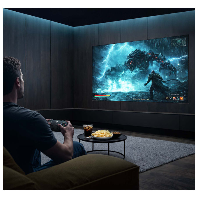 Samsung QE77S90HATXZT Smart TV OLED 77'' 4K UHD Processore NQ4 AI Gen3 Motion Xcelerator 165Hz Dolby Atmos Wi-Fi 6E colore Nero
