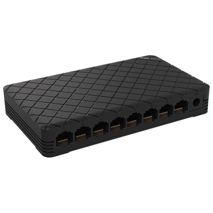 Ruijie Networks RG-ES08G-L Switch Non Gestito 8 Porte Gigabit Ethernet 10-100-1000 Mbps 16 Gbps Plug and Play colore Nero
