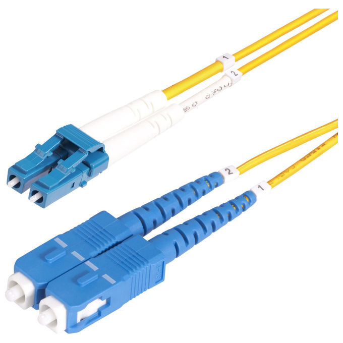 StarTech.com SMLCSC-OS2-20M Cavo Patch Fibra Ottica OS2 Monomodale Duplex LC SC UPC 20m 9-125µm LSZH colore Giallo
