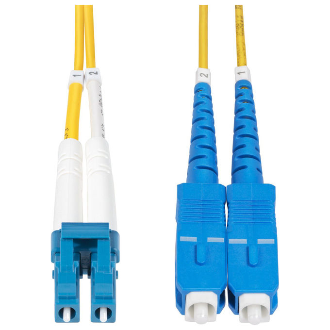 StarTech.com SMLCSC-OS2-20M Cavo Patch Fibra Ottica OS2 Monomodale Duplex LC SC UPC 20m 9-125µm LSZH colore Giallo