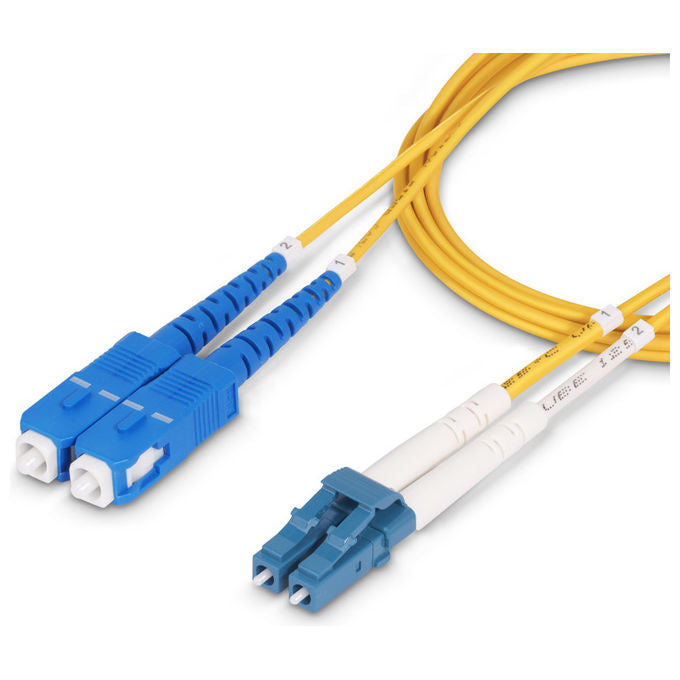 StarTech.com SMLCSC-OS2-20M Cavo Patch Fibra Ottica OS2 Monomodale Duplex LC SC UPC 20m 9-125µm LSZH colore Giallo