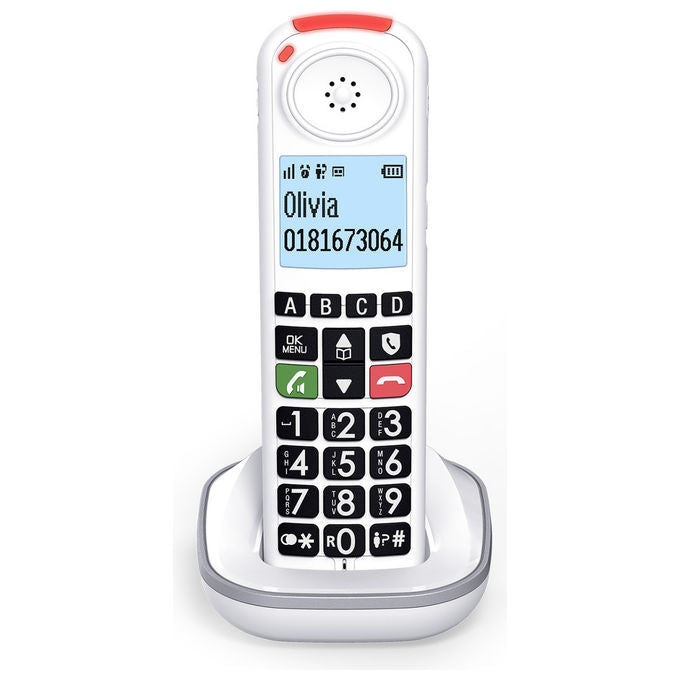 Swissvoice ATL1430189 Xtra 55 Telefono Cordless Aggiuntivo DECT 90 dB +40 dB Compatibile Apparecchi Acustici colore Bianco