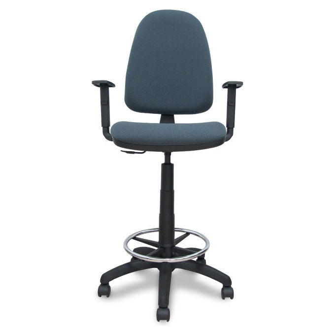 PIQUERAS Y CRESPO T04CPBALI600B10 Ayna Sgabello da Ufficio Ergonomico Tessuto Bali Braccioli 1D Regolabili 5 Ruote 100 Kg colore Grigio