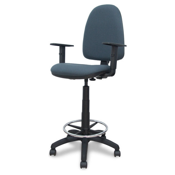 PIQUERAS Y CRESPO T04CPBALI600B10 Ayna Sgabello da Ufficio Ergonomico Tessuto Bali Braccioli 1D Regolabili 5 Ruote 100 Kg colore Grigio