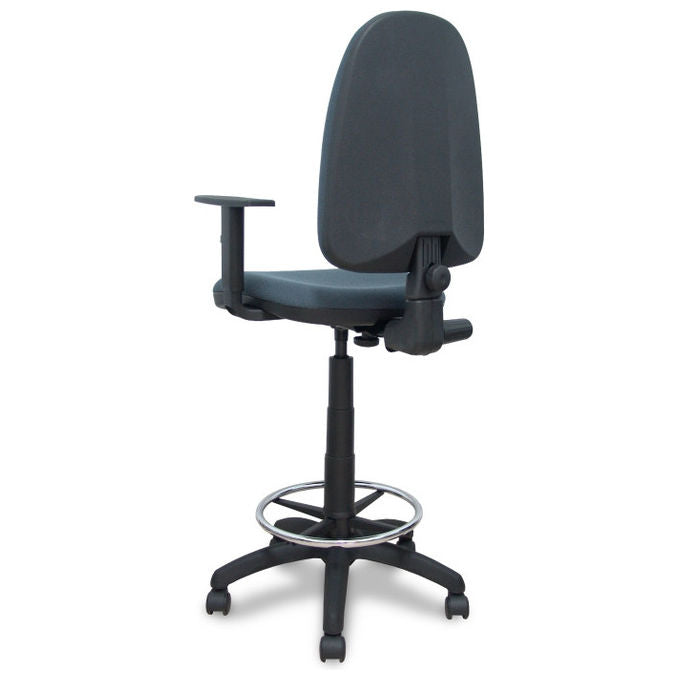 PIQUERAS Y CRESPO T04CPBALI600B10 Ayna Sgabello da Ufficio Ergonomico Tessuto Bali Braccioli 1D Regolabili 5 Ruote 100 Kg colore Grigio