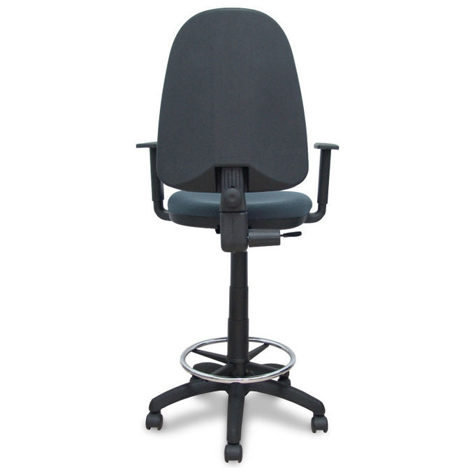 PIQUERAS Y CRESPO T04CPBALI600B10 Ayna Sgabello da Ufficio Ergonomico Tessuto Bali Braccioli 1D Regolabili 5 Ruote 100 Kg colore Grigio