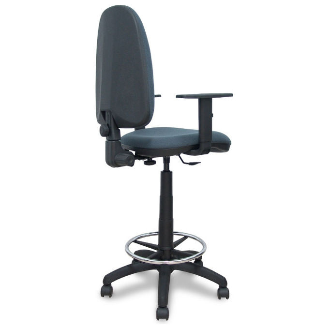 PIQUERAS Y CRESPO T04CPBALI600B10 Ayna Sgabello da Ufficio Ergonomico Tessuto Bali Braccioli 1D Regolabili 5 Ruote 100 Kg colore Grigio