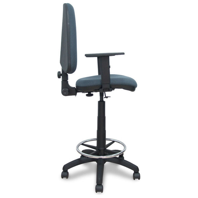 PIQUERAS Y CRESPO T04CPBALI600B10 Ayna Sgabello da Ufficio Ergonomico Tessuto Bali Braccioli 1D Regolabili 5 Ruote 100 Kg colore Grigio