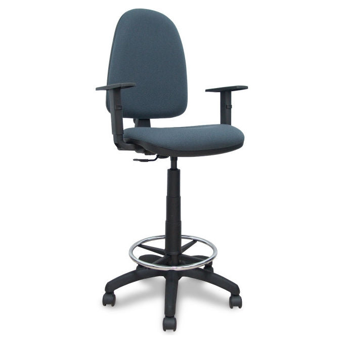 PIQUERAS Y CRESPO T04CPBALI600B10 Ayna Sgabello da Ufficio Ergonomico Tessuto Bali Braccioli 1D Regolabili 5 Ruote 100 Kg colore Grigio