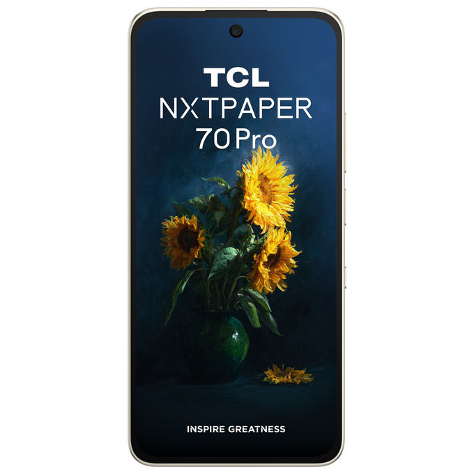 TCL T807D-2BLCA112 NXTPAPER 70 Pro Smartphone 5G 6.9'' 8 GB RAM 512 GB Android 16 Doppia SIM IP68 colore Oro