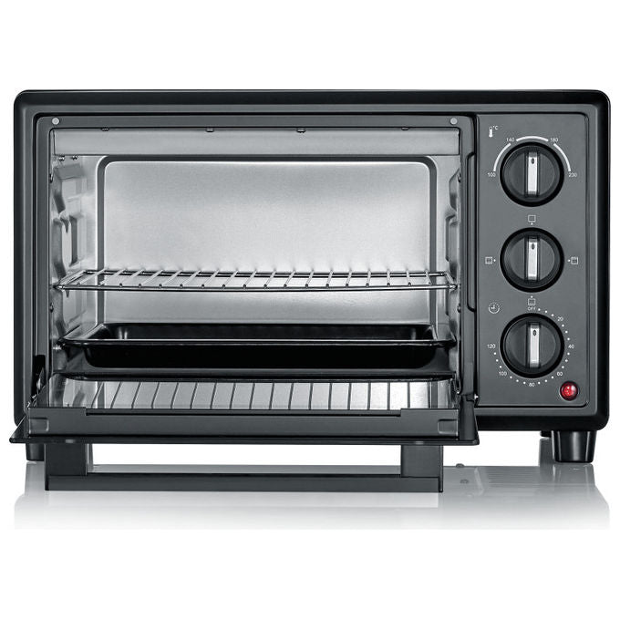 Severin TO 2078 Forno elettrico compatto 20 L 1600 W termostato 100-230 °C timer 120 min grill colore Nero