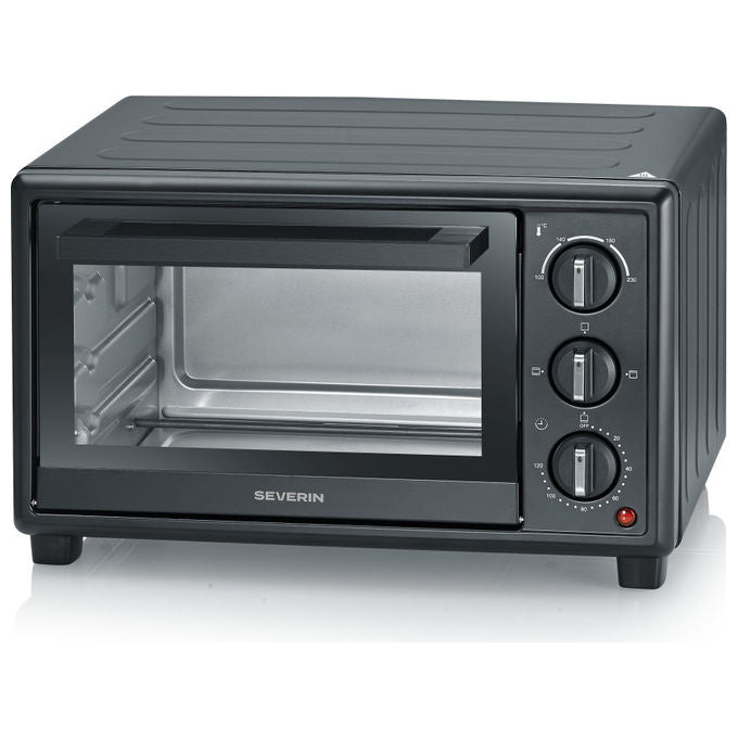 Severin TO 2078 Forno elettrico compatto 20 L 1600 W termostato 100-230 °C timer 120 min grill colore Nero