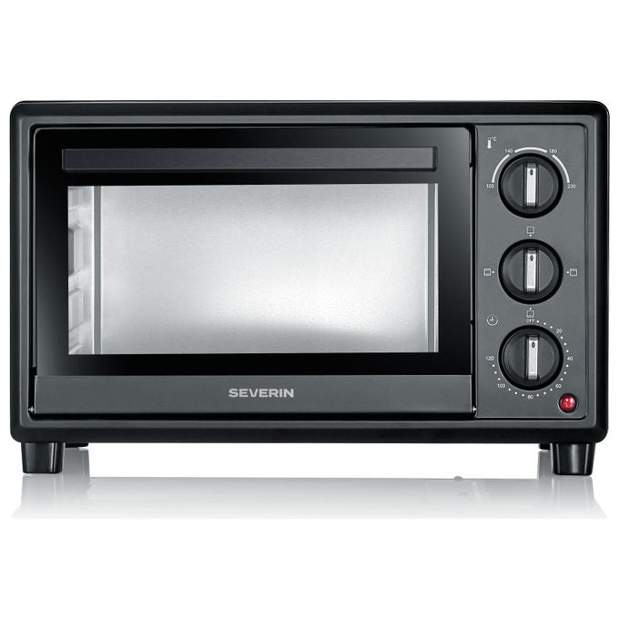 Severin TO 2078 Forno elettrico compatto 20 L 1600 W termostato 100-230 °C timer 120 min grill colore Nero