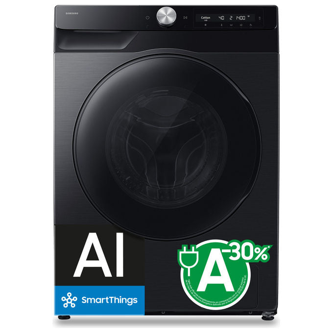 Samsung WD90HG6U94BBU3 Series 9 Lavasciuga Caricamento frontale 9-6 Kg 1400 rpm Classe A D Wi-Fi AI Control Vapore (85x60x59 cm) colore Nero