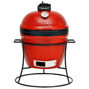Kamado Joe KJ13RH Joe Jr Barbecue a Carbone Kettle Ceramica Ghisa 33 cm 907 cm² colore Rosso