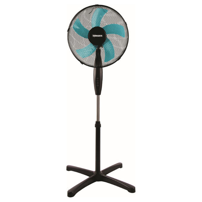 Termozeta TZWZ02PLUSN Windzeta Plus Ventilatore a piantana 5 pale 3 velocita' 40W oscillazione automatica colore Nero