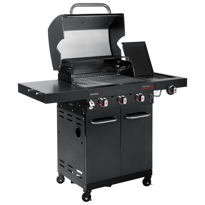 Char-Broil 140915 Professional CORE B 3 Grill a Gas Carrello 11540 W Griglia Ghisa 615x445 mm Accensione Elettronica colore Nero Acciaio Inox