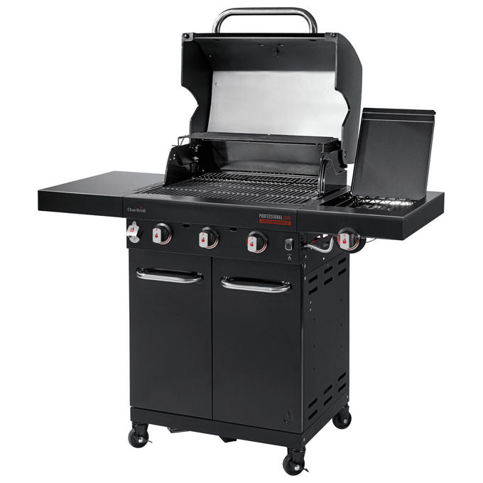 Char-Broil 140915 Professional CORE B 3 Grill a Gas Carrello 11540 W Griglia Ghisa 615x445 mm Accensione Elettronica colore Nero Acciaio Inox