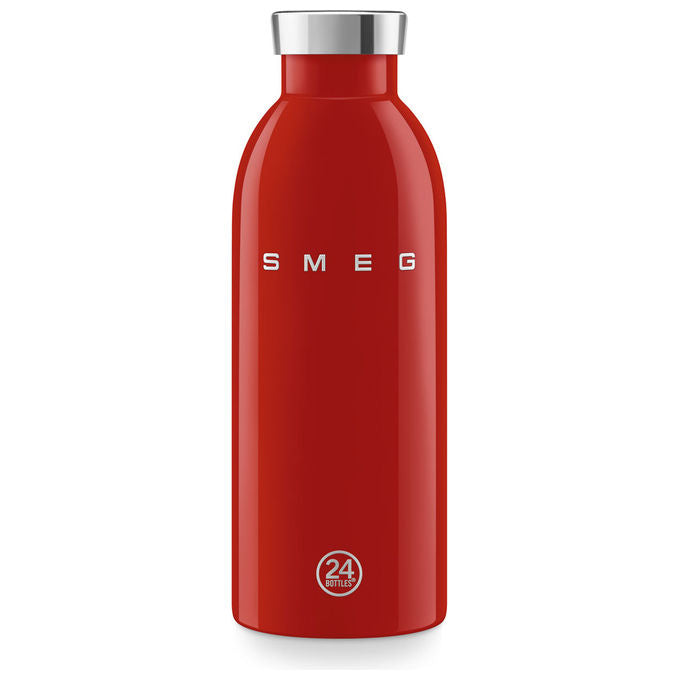 Smeg WBF01RD Borraccia Termica 500 ml Doppia Parete Acciaio Inox 18-8 Isolamento 24h freddo 12h caldo colore Rosso
