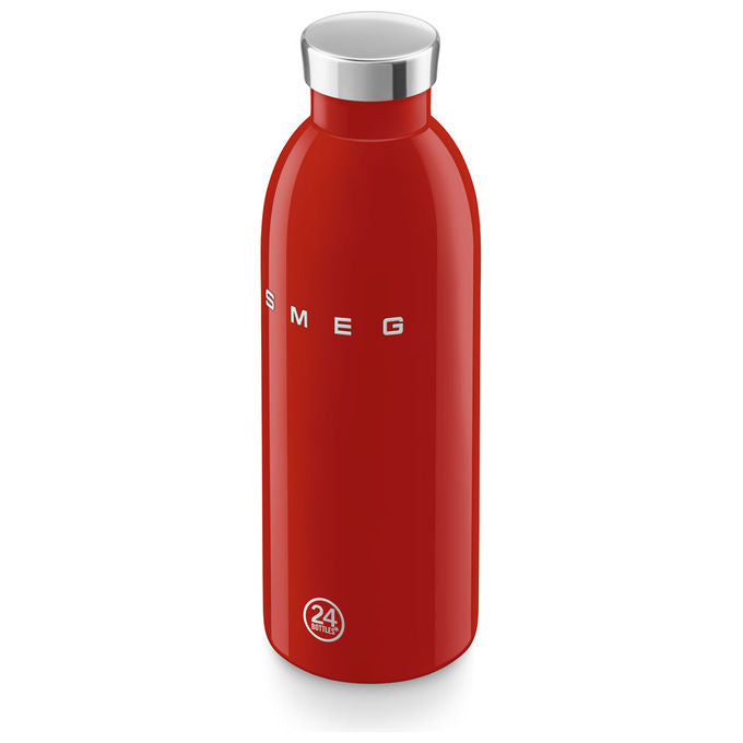 Smeg WBF01RD Borraccia Termica 500 ml Doppia Parete Acciaio Inox 18-8 Isolamento 24h freddo 12h caldo colore Rosso