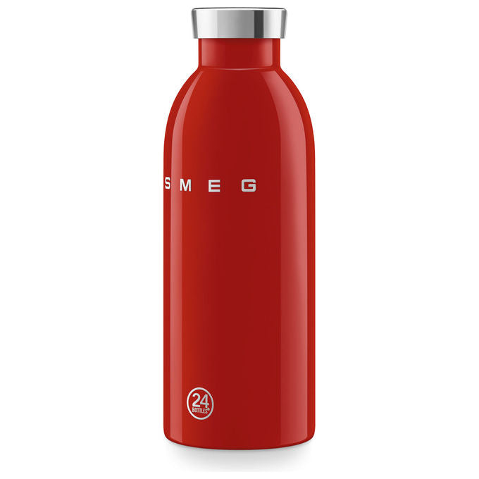 Smeg WBF01RD Borraccia Termica 500 ml Doppia Parete Acciaio Inox 18-8 Isolamento 24h freddo 12h caldo colore Rosso