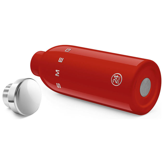 Smeg WBF01RD Borraccia Termica 500 ml Doppia Parete Acciaio Inox 18-8 Isolamento 24h freddo 12h caldo colore Rosso