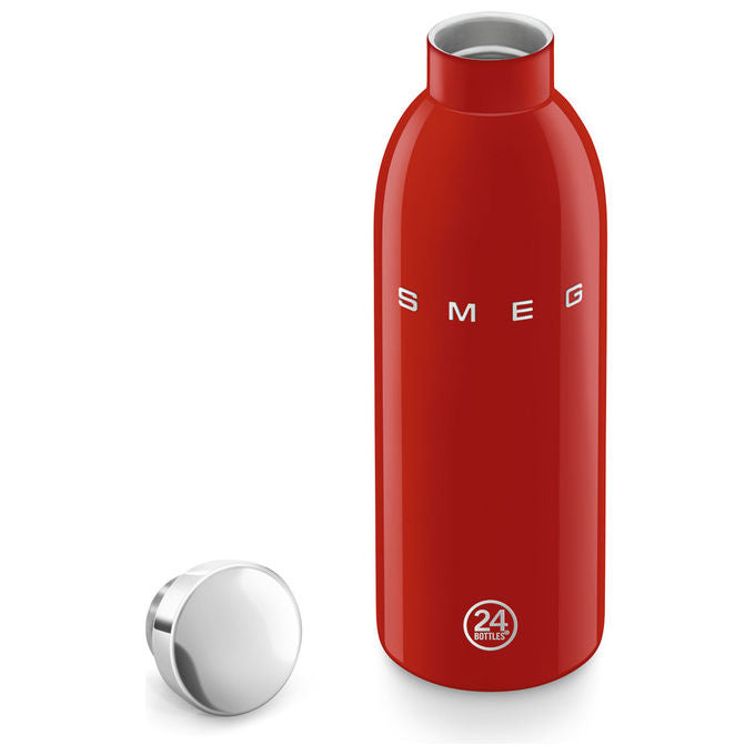 Smeg WBF01RD Borraccia Termica 500 ml Doppia Parete Acciaio Inox 18-8 Isolamento 24h freddo 12h caldo colore Rosso