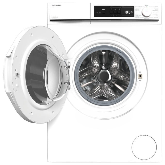 Sharp ES-NFA612BWNA Lavatrice Frontale 6 Kg 1400 rpm Classe A Motore Inverter Allergy Smart 15 programmi (84.5x59.7x49.7 cm) colore Bianco