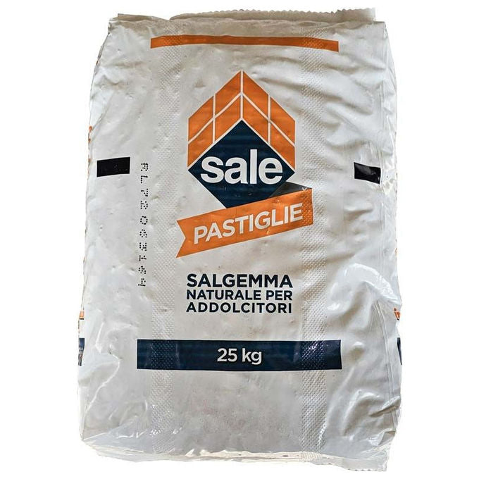 Sale in Pastiglie per Addolcitore dell'Acqua Rigenerazione Resina Sacchetto 25 Kg