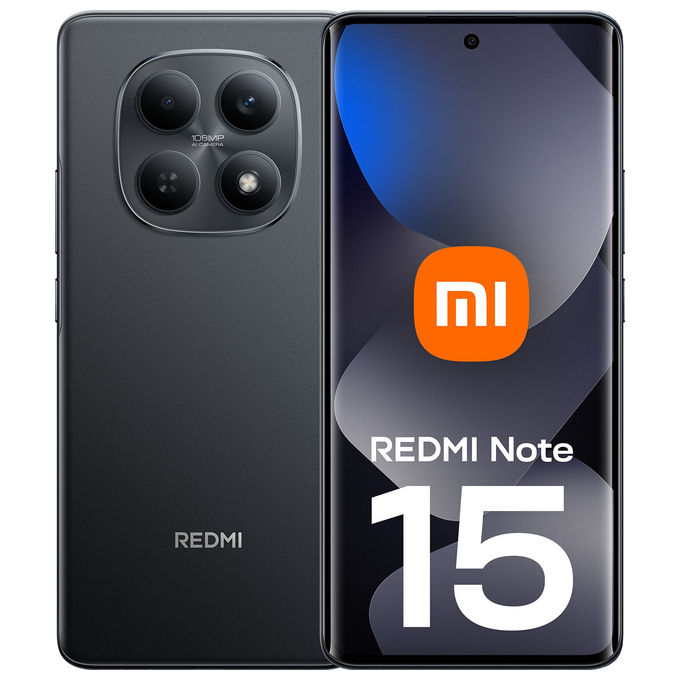 Xiaomi MZB0M8GEU Redmi Note 15 Smartphone 6 GB 128 GB AMOLED 6.77'' 108 MP 6000 mAh NFC IP64 colore Nero