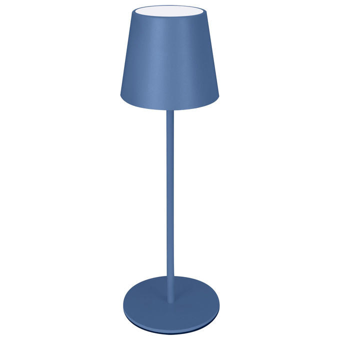 Majestic 120451 BP Agata Lampada da tavolo LED ricaricabile Touch IP54 3 temperature 200 lm 45h autonomia colore Blu Pastello