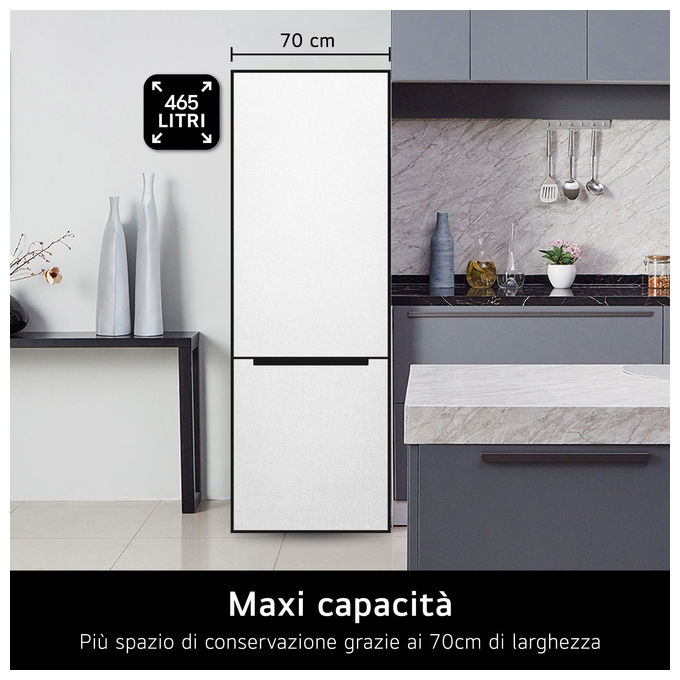 LG GBBW726AMB Frigorifero Combinato 465L Classe A 29 dB Wi-Fi Metal Sorbet (203x70x70 cm)