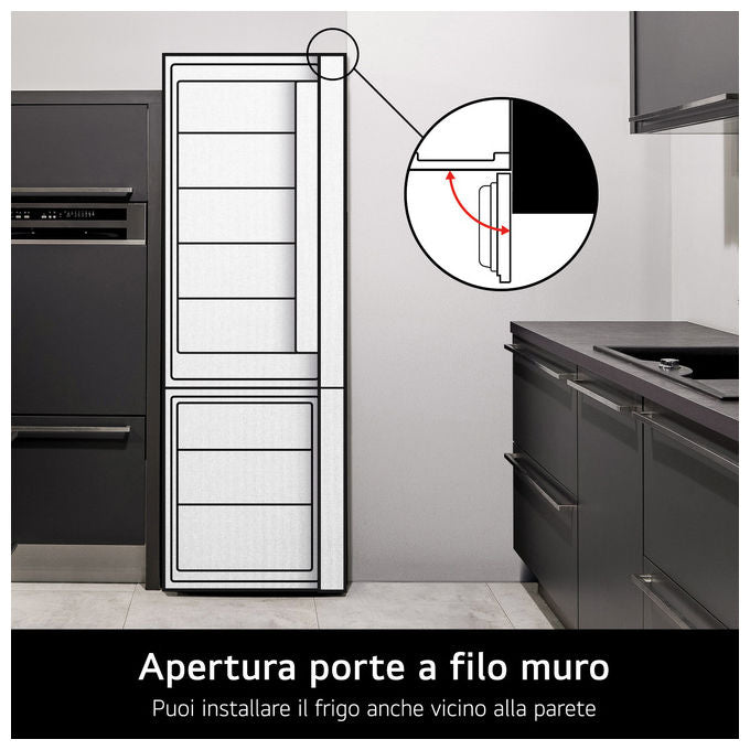 LG GBBW726AMB Frigorifero Combinato 465L Classe A 29 dB Wi-Fi Metal Sorbet (203x70x70 cm)
