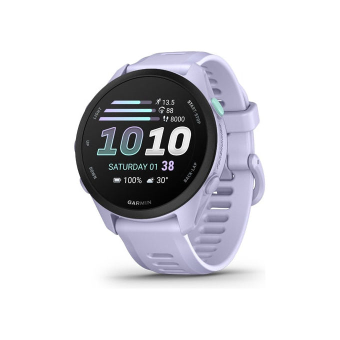 Garmin 010-04307-03 Forerunner 70 Smartwatch GPS AMOLED 1.2'' 80+ Sport 5 ATM 13 giorni batteria colore Lavanda
