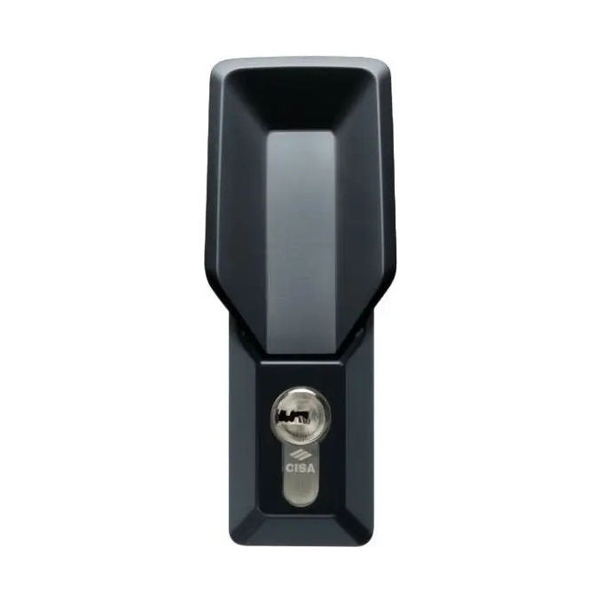 Cisa 07A78.35.0 ALPHA Pomolo fisso con cilindro per maniglione antipanico reversibile funzione condominio colore Nero