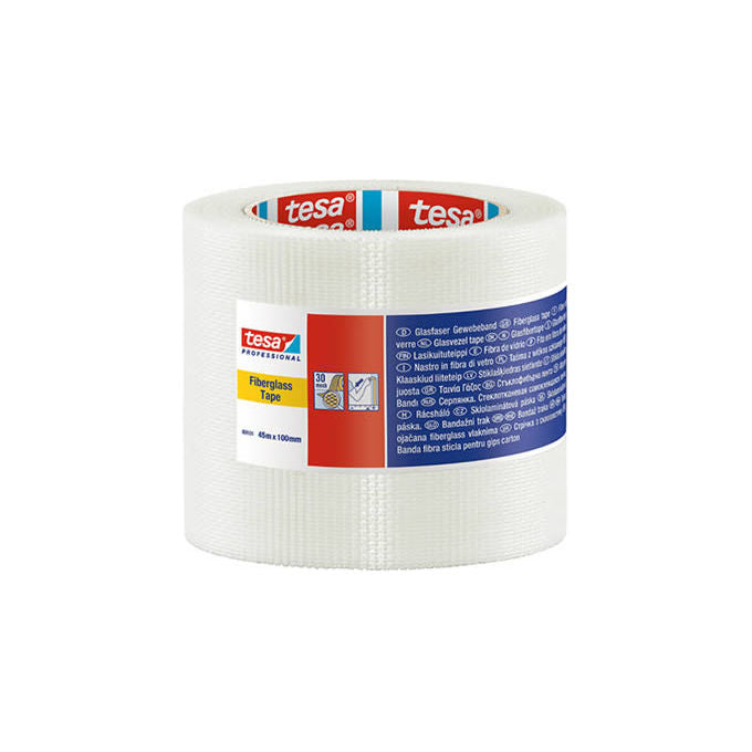 Tesa 60101-00001-00 Professional Nastro Rete in Fibra di Vetro per Cartongesso 45 m x 50 mm colore Bianco