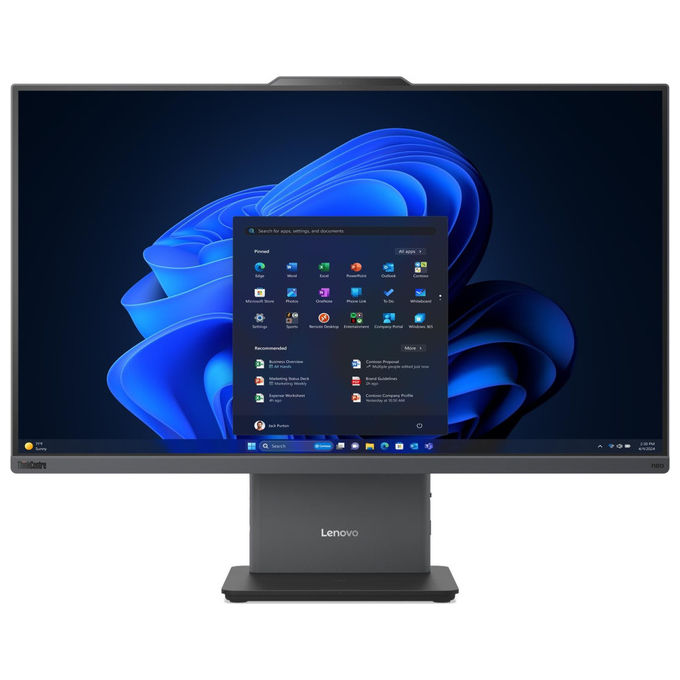 Lenovo 13QH0026IX ThinkCentre neo 50a 24 Gen 6 PC All-in-one 23.8'' Full HD IPS Intel Core Ultra 7 256V 16 GB RAM 512 GB SSD NVMe Wi-Fi 6 Windows 11 Pro colore Grigio